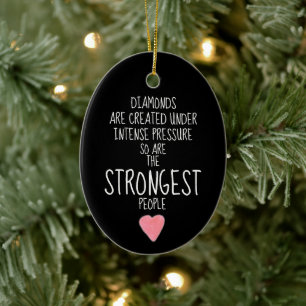 Strong People Inspirational Encouraging  Ceramic Tree Decoration