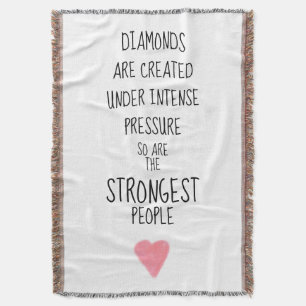 Strong People Inspirational Encouraging  Throw Blanket