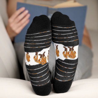 Strong Pie Wearing Boots Socks