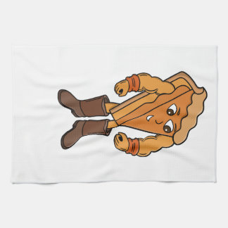 Strong Pie Wearing Boots Tea Towel