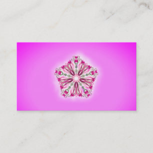 *~* Strong Pink Glowing Star Mandala Healer Reiki Business Card
