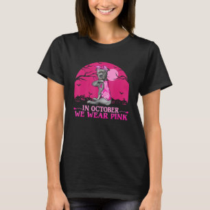 Strong Pit Bull Dog Tattoo In October We Wear Pink T-Shirt