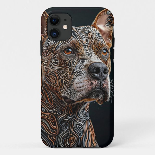 Strong Pitbull dog Case-Mate iPhone Case (Back)