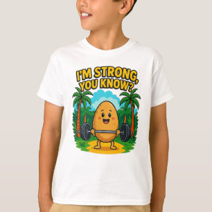 Strong Potato Gym Cartoon T-Shirt – Funny Fitness