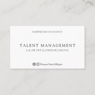 Strong Professional Black & White Business Card