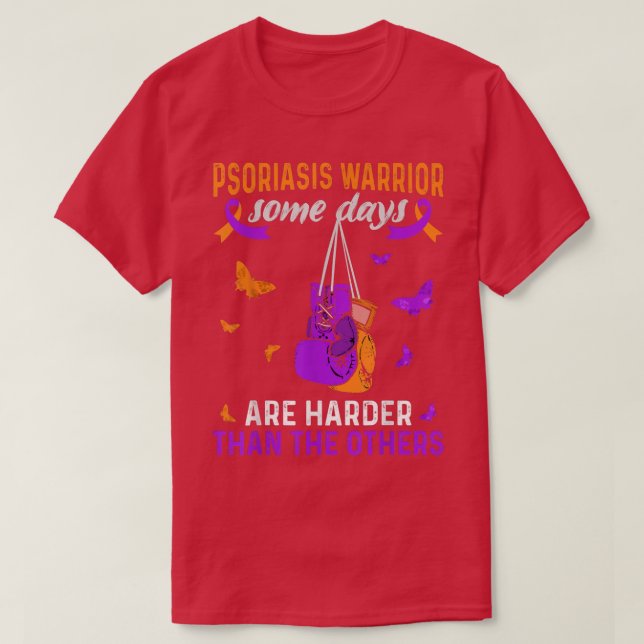 Strong Psoriasis Warrior Ribbon Support Psoriasis  T-Shirt (Design Front)