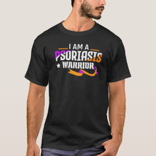 Strong Psoriasis Warrior Ribbon Support Psoriasis T-Shirt