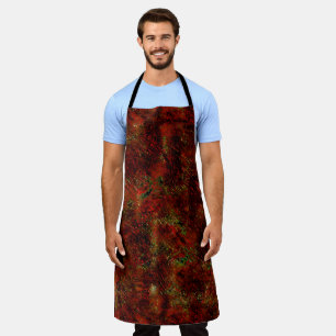 Strong red skinned over rough grey apron