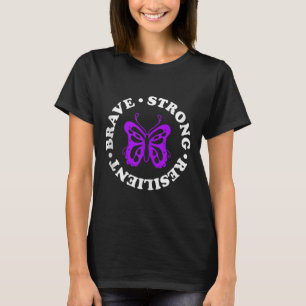 Strong Resilient Fibromyalgia Awareness Fibro Ribb T-Shirt