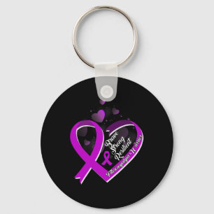 Strong Resilient Fibromyalgia Warrior Awareness Pu Key Ring