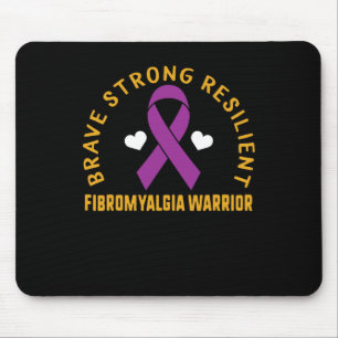 Strong Resilient Fibromyalgia Warrior Awareness Pu Mouse Mat