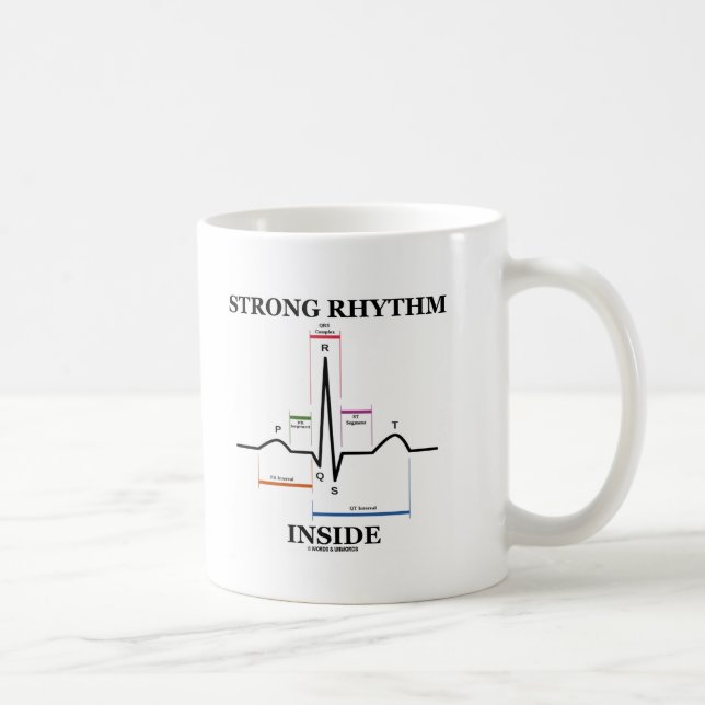 Strong Rhythm Inside (ECG/EKG Heartbeat) Coffee Mug (Right)