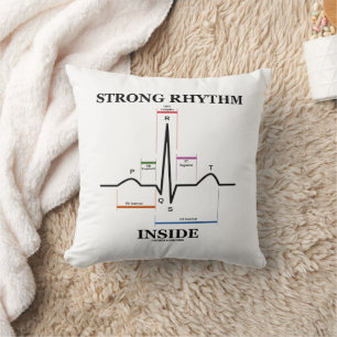 Strong Rhythm Inside Electrocardiogram Heartbeat Cushion