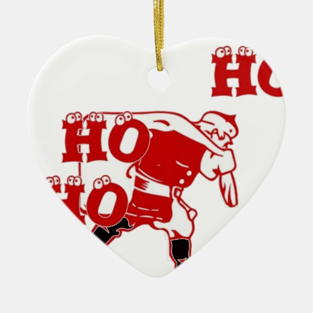Strong Santa Ho Ho Ho Collection Ceramic Tree Decoration (Front)
