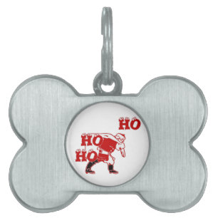 Strong Santa Ho Ho Ho Collection Pet ID Tag