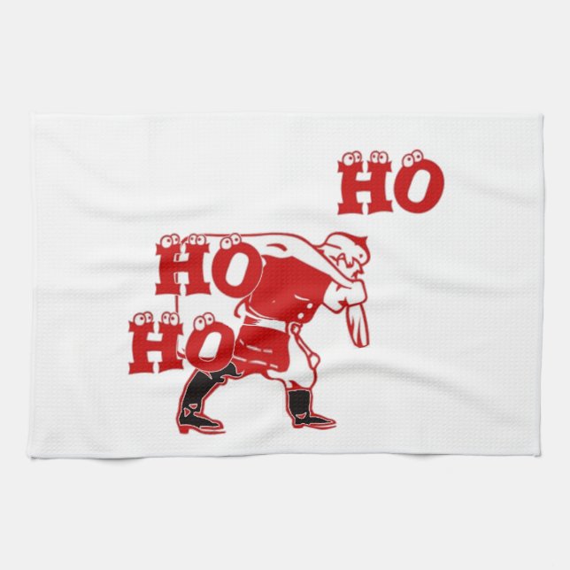 Strong Santa Ho Ho Ho Collection Tea Towel (Horizontal)