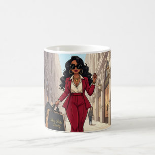 Strong Smart Sovereign Boss Babe Red Power Suit Coffee Mug