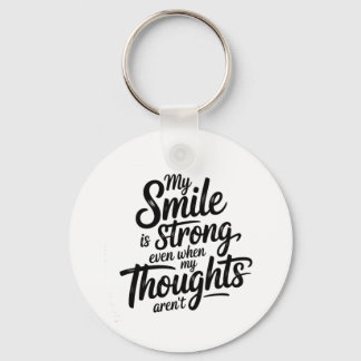 Strong Smile, Quiet Struggle Key Ring