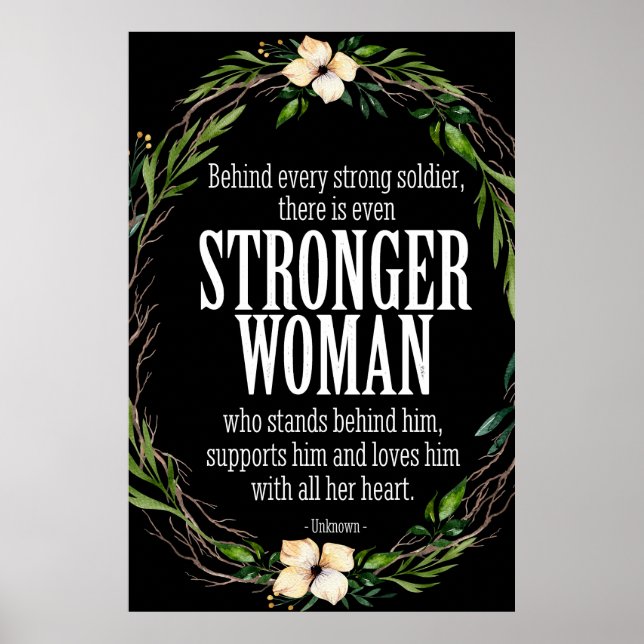 Strong soldier stronger woman poster (Front)