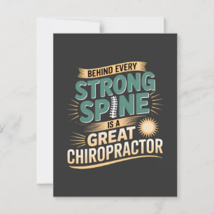 Strong Spine Great Chiropractor Quote Design Postcard