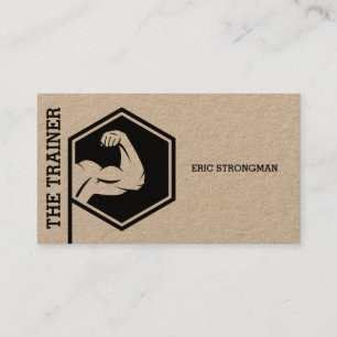 Strong style fitness inspiration kraft business card