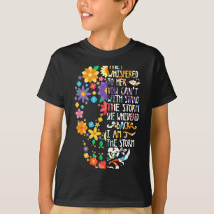 Strong Sugar Skull Head Flower Floral Pattern T-Shirt