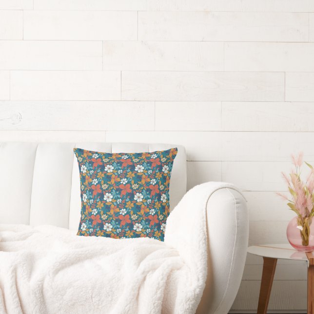 Strong Summer Floral Pattern Cushion (Couch)