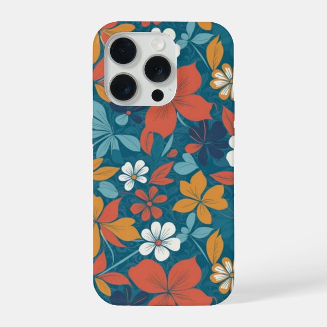 Strong Summer Floral Pattern iPhone Case (Back)