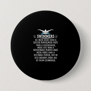 Strong Swimmer Swim Swimming Gifts For Men Women 7.5 Cm Round Badge