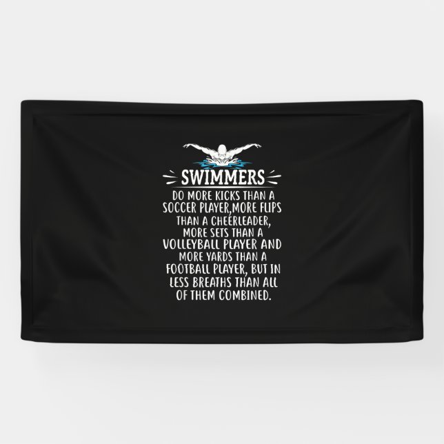 Strong Swimmer Swim Swimming Gifts For Men Women Banner (Horizontal)