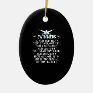 Strong Swimmer Swim Swimming Gifts For Men Women Ceramic Tree Decoration