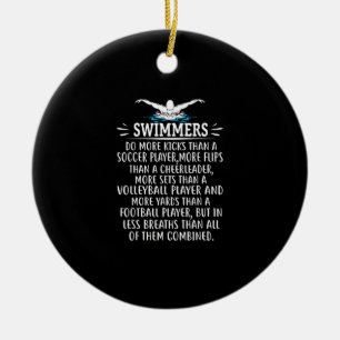 Strong Swimmer Swim Swimming Gifts For Men Women Ceramic Tree Decoration