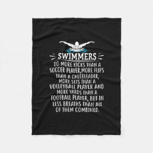 Strong Swimmer Swim Swimming Gifts For Men Women Fleece Blanket