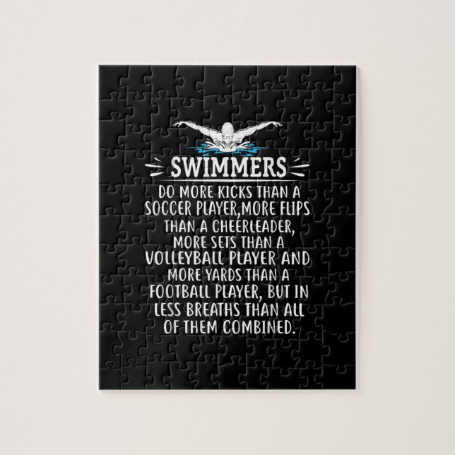 Strong Swimmer Swim Swimming Gifts For Men Women Jigsaw Puzzle (Vertical)