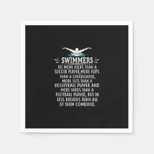 Strong Swimmer Swim Swimming Gifts For Men Women Napkin