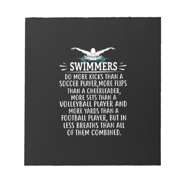 Strong Swimmer Swim Swimming Gifts For Men Women Notepad (Front)