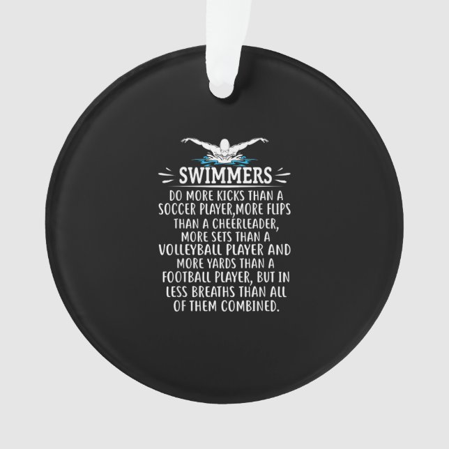 Strong Swimmer Swim Swimming Gifts For Men Women Ornament (Front)