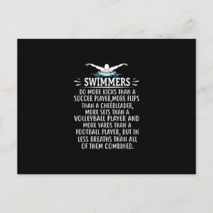 Strong Swimmer Swim Swimming Gifts For Men Women Postcard