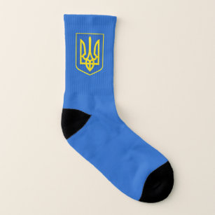 Strong Ukraine Coat Of Arms - Freedom Always Wins Socks