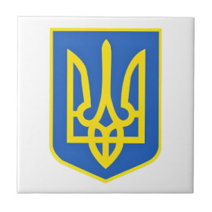 Strong Ukraine Coat Of Arms - Freedom Always Wins  Tile