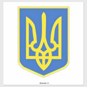 Strong Ukraine Coat Of Arms Sticker - Freedom