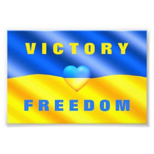 Strong Ukraine - Ukrainian Flag - Freedom Victory Photo Print