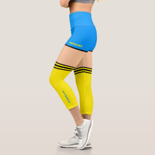 Strong Ukraine Ukrainian Flag Leggings Support