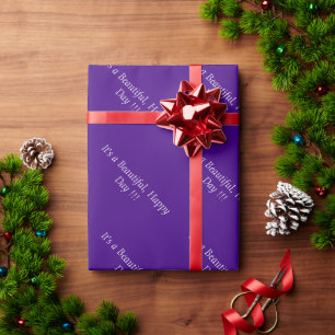 Strong Violet 400080 - Custom Message or Blank Wrapping Paper