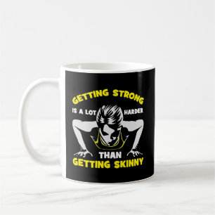 Strong vs Skinny - Women's Workout Motivational Coffee Mug