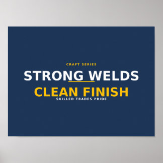 Strong Welds Clean Finish — Skilled Trades Pride P Poster