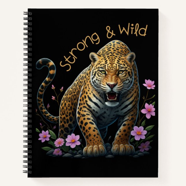 Strong & Wild Jaguar Soul Spiral Notebook (Front)