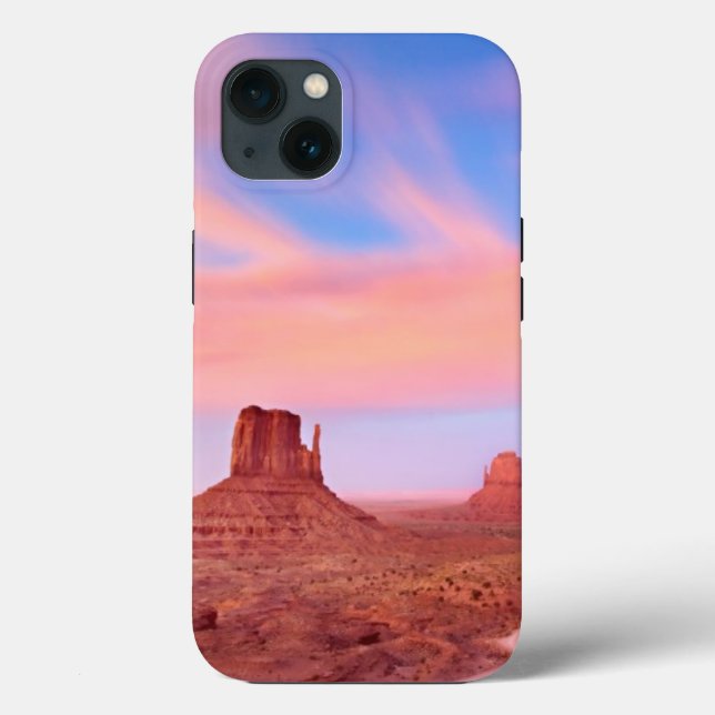 Strong Winds over Desert Valley Case-Mate iPhone Case (Back)