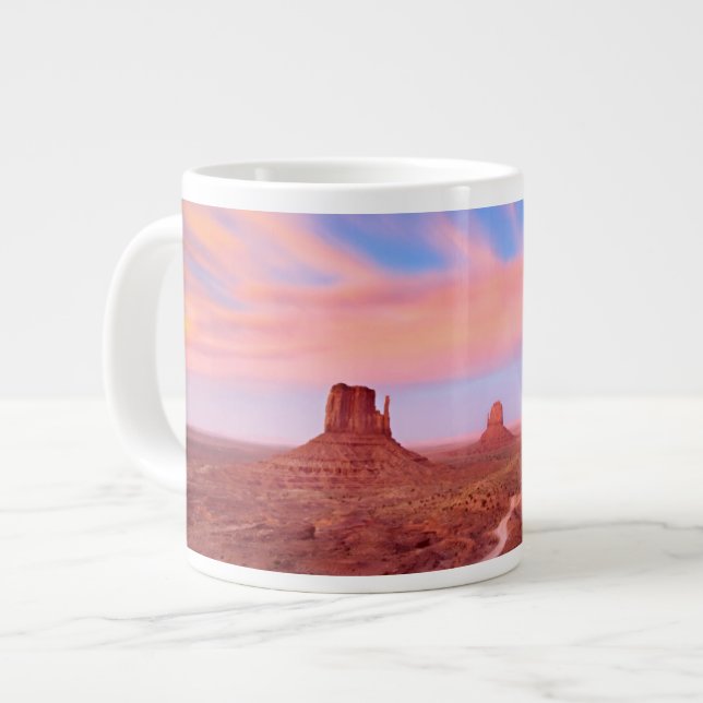 Strong Winds over Desert Valley Large Coffee Mug (Front Left)