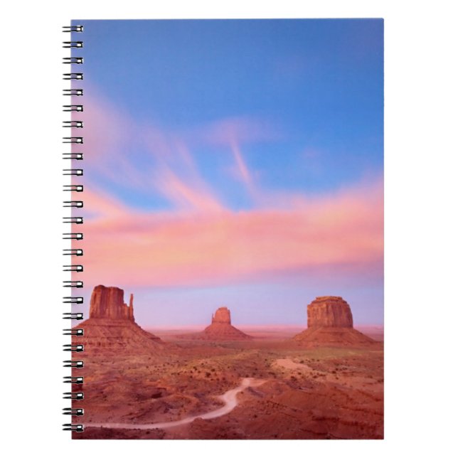 Strong Winds over Desert Valley Notebook (Front)